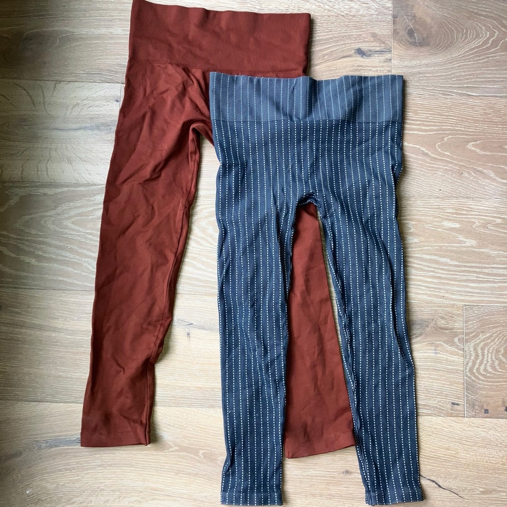 Two Pairs of Morgan Stewart Sport Luxury Leggings
